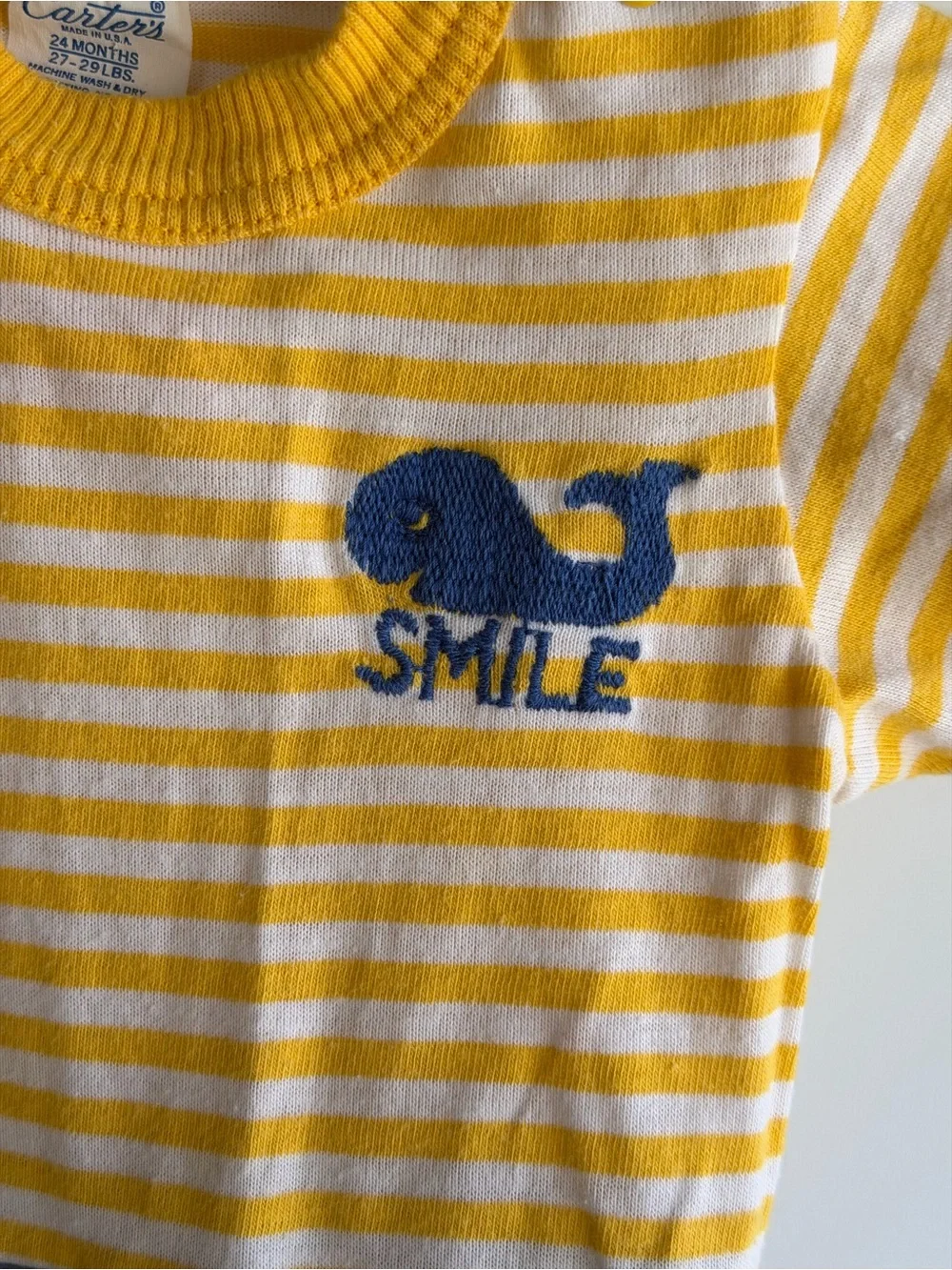 vintage 1970s Carter's baby overalls romper jumpsuit size 24m